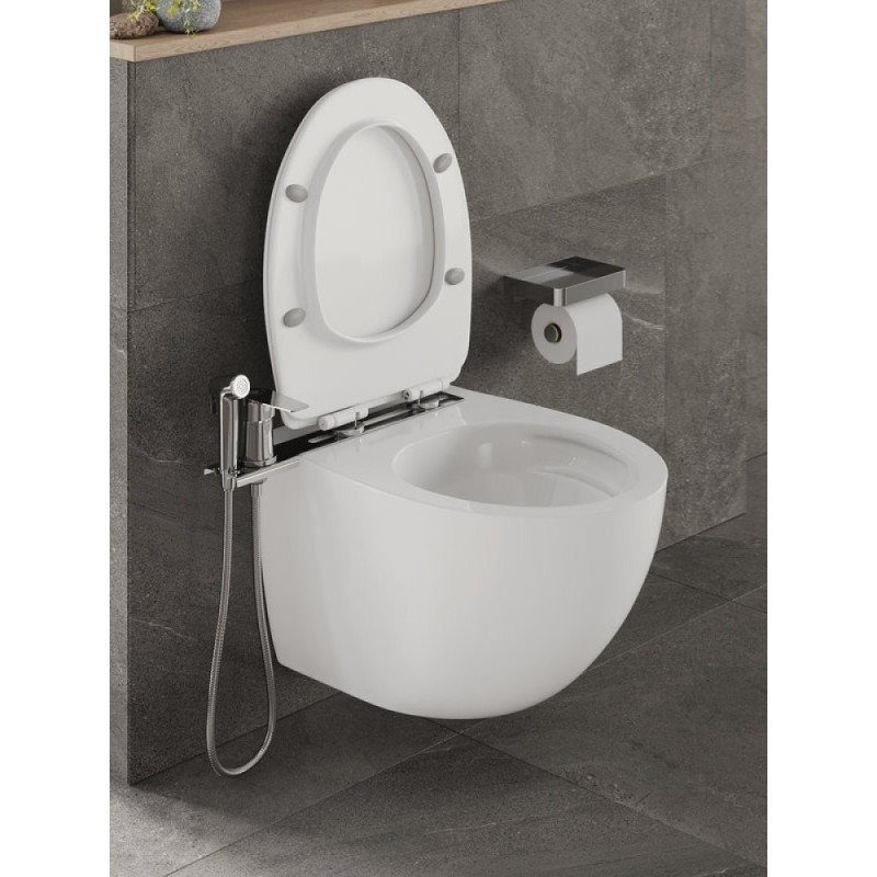 Гигиенический душ Orange Sofi M43-831cr со смесителем, для установки на унитаз, хром