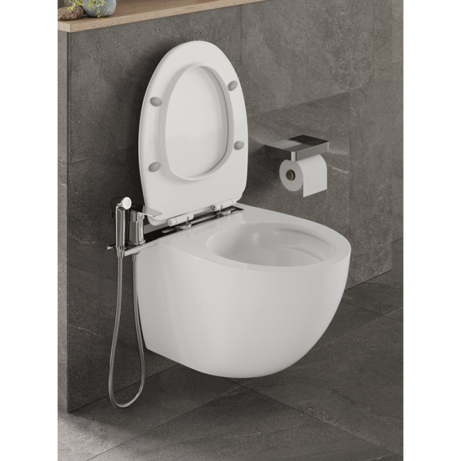 Гигиенический душ Orange Sofi M43-831cr со смесителем, для установки на унитаз, хром