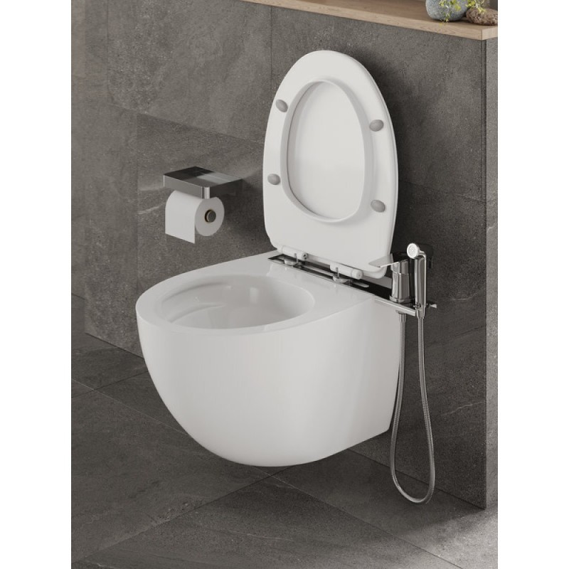 Гигиенический душ Orange Sofi M43-831cr со смесителем, для установки на унитаз, хром