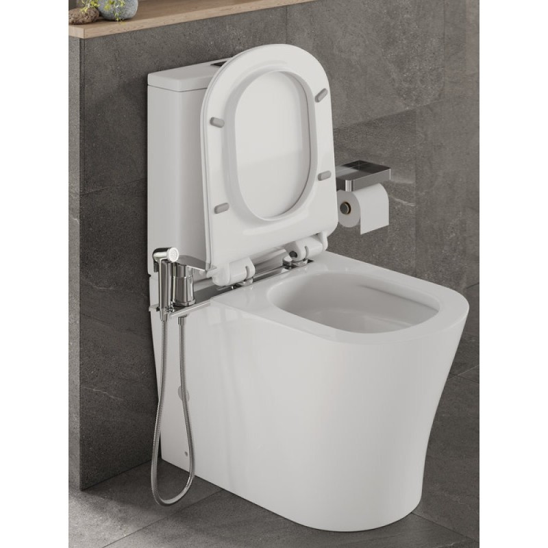 Гигиенический душ Orange Sofi M43-831cr со смесителем, для установки на унитаз, хром