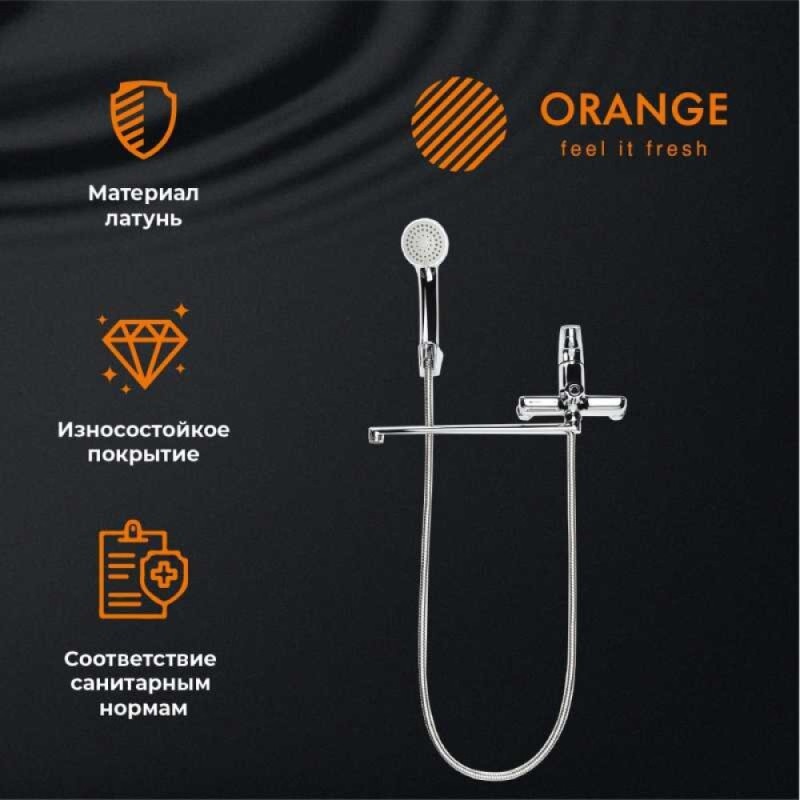 Смеситель Orange Sofi 2.0 M46-211cr для ванны и душа, хром
