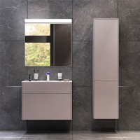Тумба под раковину Am.Pm Inspire 2.0 M50AFHX0803EGM подвесная 80 см, 3 ящика, цвет элегантный серый, матовый