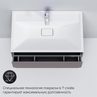 Тумба под раковину Am.Pm Inspire 2.0 M50AFHX0803EGM подвесная 80 см, 3 ящика, цвет элегантный серый, матовый