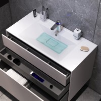 Тумба под раковину Am.Pm Inspire 2.0 M50AFHX1003EGM подвесная 100 см, 3 ящика, цвет элегантный серый, матовый