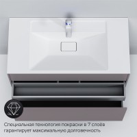 Тумба под раковину Am.Pm Inspire 2.0 M50AFHX1003EGM подвесная 100 см, 3 ящика, цвет элегантный серый, матовый