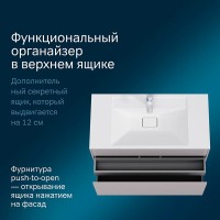 Тумба под раковину Am.Pm Inspire 2.0 M50AFHX1003EGM подвесная 100 см, 3 ящика, цвет элегантный серый, матовый