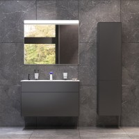 Тумба под раковину Am.Pm Inspire 2.0 M50AFHX1003GM подвесная 100 см, 3 ящика, цвет графит, матовый