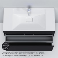 Тумба под раковину Am.Pm Inspire 2.0 M50AFHX1003GM подвесная 100 см, 3 ящика, цвет графит, матовый