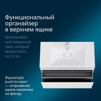 Тумба под раковину Am.Pm Inspire 2.0 M50AFHX1003WM подвесная 100 см, 3 ящика, цвет белый, матовый