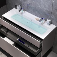 Тумба под раковину Am.Pm Inspire 2.0 M50AFHX1203EGM подвесная 120 см, 3 ящика, цвет элегантный серый, матовый