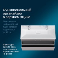 Тумба под раковину Am.Pm Inspire 2.0 M50AFHX1203EGM подвесная 120 см, 3 ящика, цвет элегантный серый, матовый