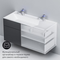 Тумба под раковину Am.Pm Inspire 2.0 M50AFHX1203GM подвесная 120 см, 3 ящика, цвет графит, матовый