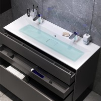Тумба под раковину Am.Pm Inspire 2.0 M50AFHX1203GM подвесная 120 см, 3 ящика, цвет графит, матовый