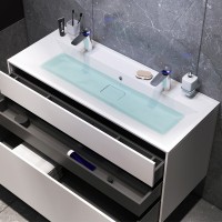 Тумба под раковину Am.Pm Inspire 2.0 M50AFHX1203WM подвесная 120 см, 3 ящика, цвет белый, матовый