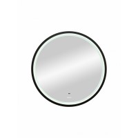 BOND M60ZE-6060 Зеркало круглое 60х60см с LED подсветкой, бесконтактным сенсором и черной рамой
