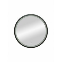 BOND M60ZE-6060 Зеркало круглое 60х60см с LED подсветкой, бесконтактным сенсором и черной рамой