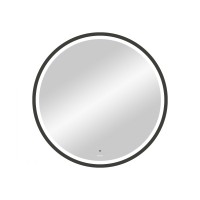 BOND M60ZE-8080 Зеркало круглое 80х80см с LED подсветкой, бесконтактным сенсором и черной рамой