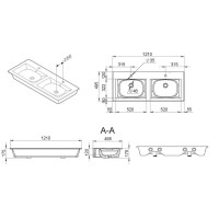 Раковина Am.Pm Spirit 2.0 M70AWCD1202WG, 120 см