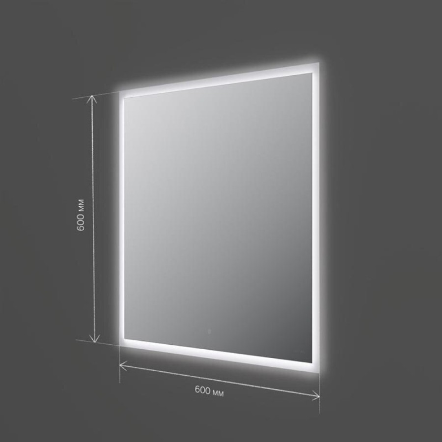 Зеркало Am.Pm Spirit 2.0 M71AMOX0601SA, 60 см, с LED-подсветкой и системой антизапотевания, инфракрасный сенсор