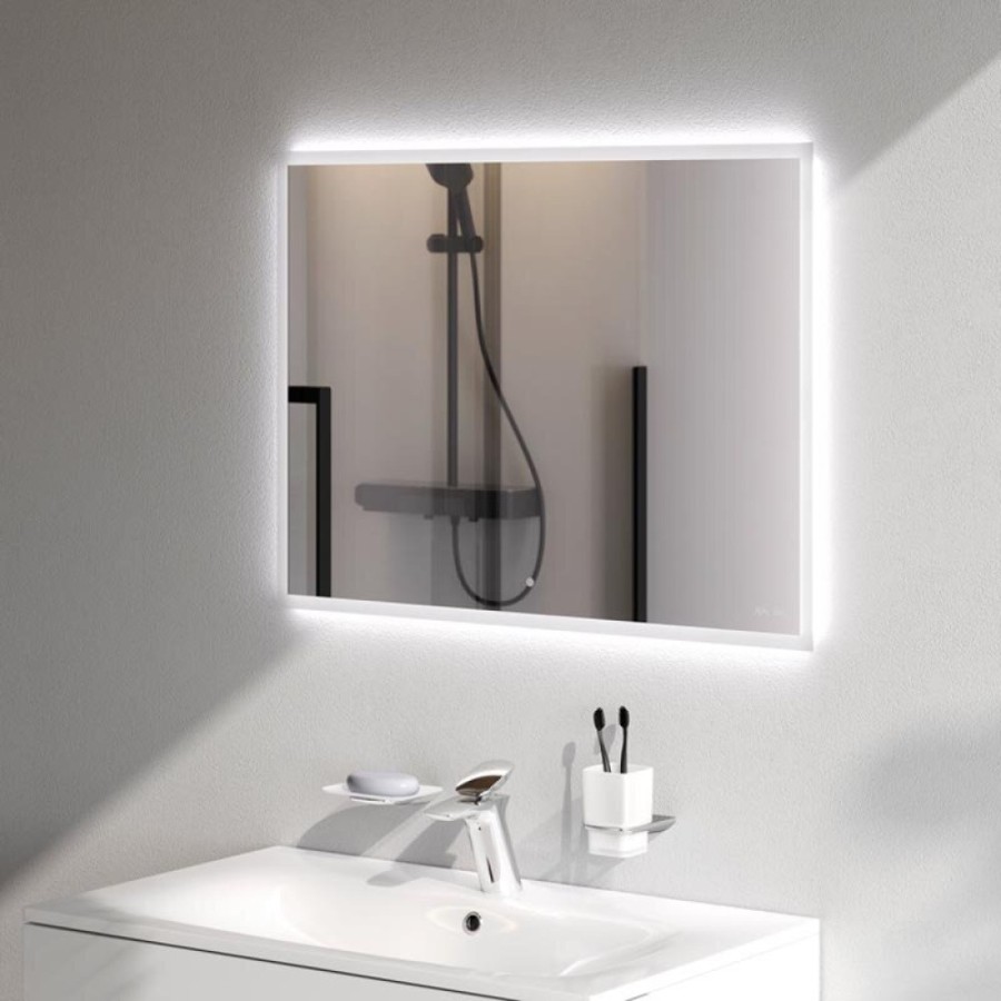 Зеркало Am.Pm Spirit 2.0 M71AMOX0801SA, 80 см, с LED-подсветкой и системой антизапотевания, инфракрасный сенсор
