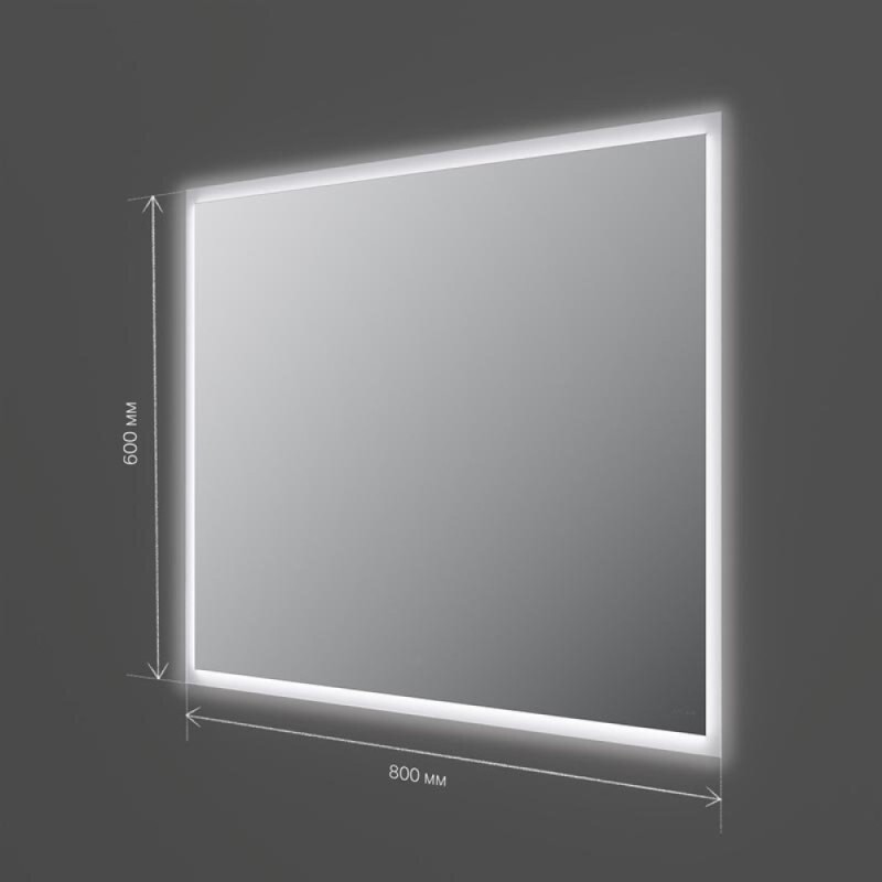Зеркало Am.Pm Spirit 2.0 M71AMOX0801SA, 80 см, с LED-подсветкой и системой антизапотевания, инфракрасный сенсор