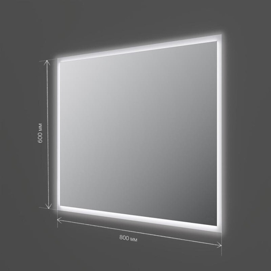 Зеркало Am.Pm Spirit 2.0 M71AMOX0801SA, 80 см, с LED-подсветкой и системой антизапотевания, инфракрасный сенсор