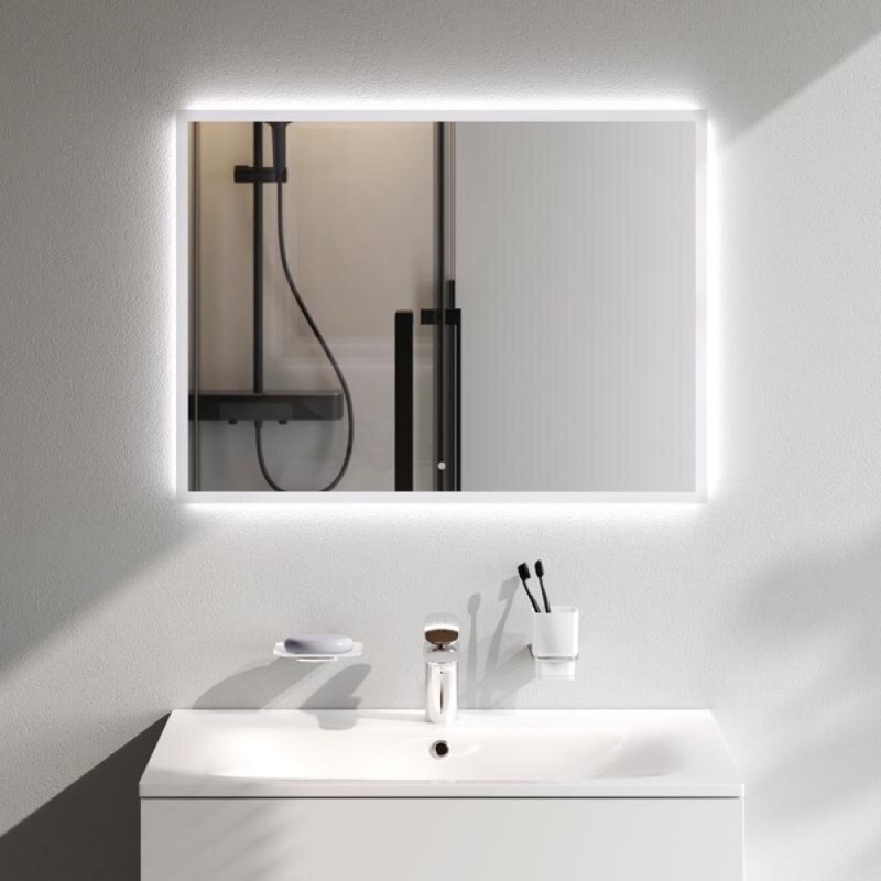 Зеркало Am.Pm Spirit 2.0 M71AMOX0801SA, 80 см, с LED-подсветкой и системой антизапотевания, инфракрасный сенсор