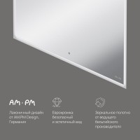 Зеркало Am.Pm Spirit 2.0 M71AMOX0801SA, 80 см, с LED-подсветкой и системой антизапотевания, инфракрасный сенсор