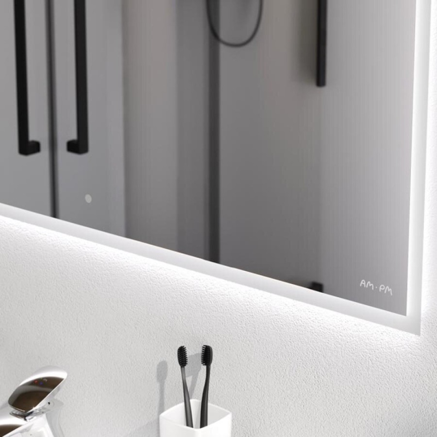 Зеркало Am.Pm Spirit 2.0 M71AMOX1001SA, 100 см, с LED-подсветкой и системой антизапотевания, инфракрасный сенсор