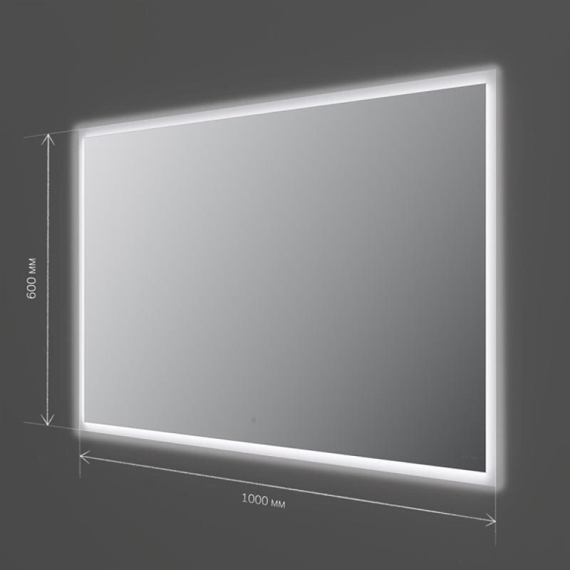 Зеркало Am.Pm Spirit 2.0 M71AMOX1001SA, 100 см, с LED-подсветкой и системой антизапотевания, инфракрасный сенсор