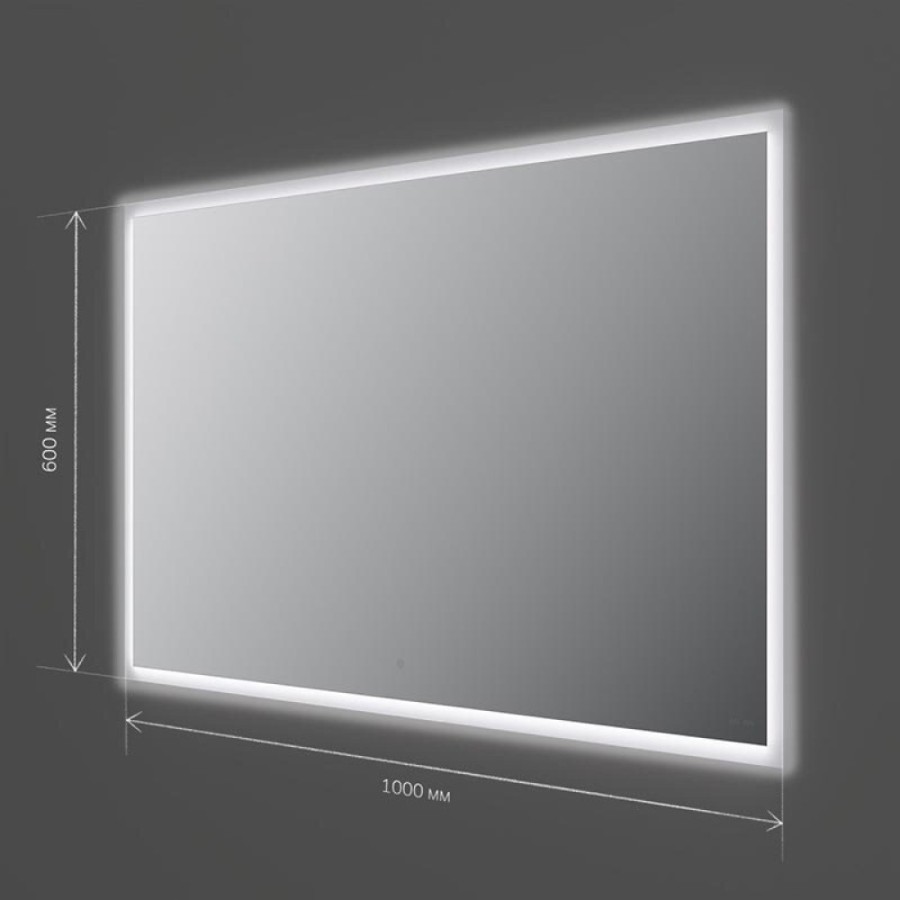 Зеркало Am.Pm Spirit 2.0 M71AMOX1001SA, 100 см, с LED-подсветкой и системой антизапотевания, инфракрасный сенсор