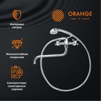 Смеситель Orange Classic Pro M72-222cr для ванны и душа, хром