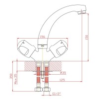 Смеситель Orange Classic S M75-011cr для раковины
