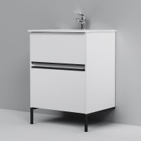 Тумба под раковину Am.Pm Sense M7BFUX0602WG, 60 см, подвесная с 2 ящиками, цвет белый