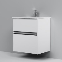 Тумба под раковину Am.Pm Sense M7BFUX0602WG, 60 см, подвесная с 2 ящиками, цвет белый