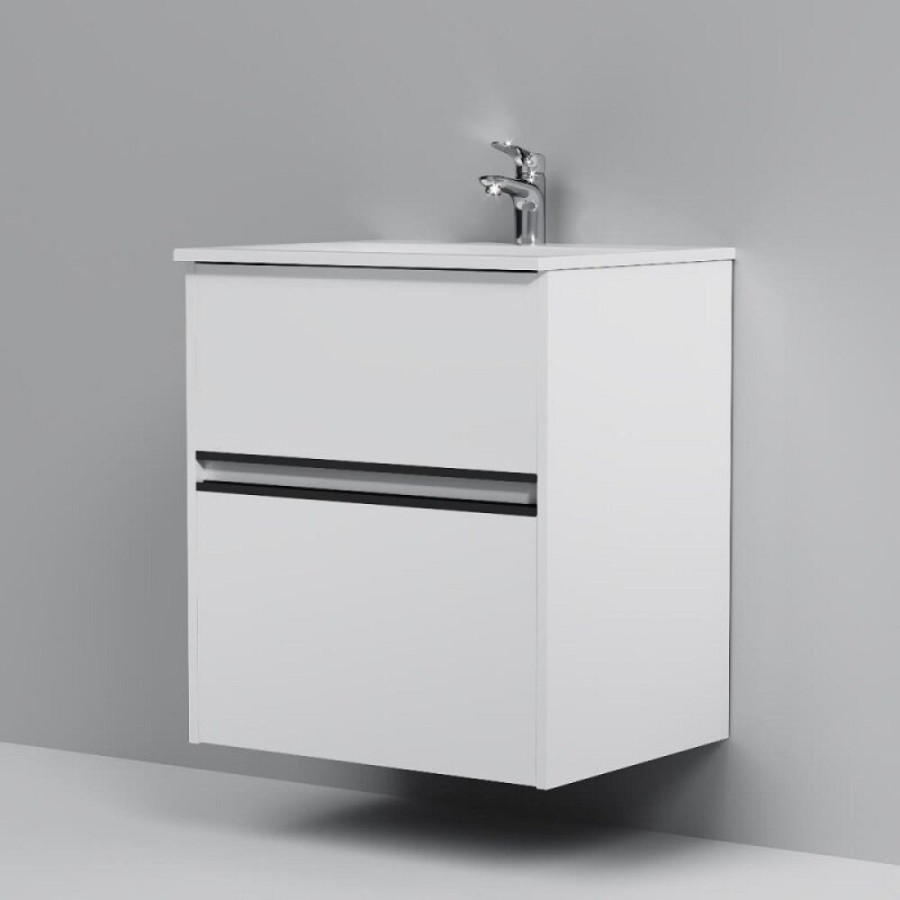 Тумба под раковину Am.Pm Sense M7BFUX0602WG, 60 см, подвесная с 2 ящиками, цвет белый
