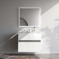 Тумба под раковину Am.Pm Sense M7BFUX0802WG, 80 см, подвесная с 2 ящиками, цвет белый