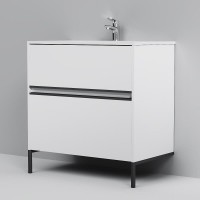 Тумба под раковину Am.Pm Sense M7BFUX0802WG, 80 см, подвесная с 2 ящиками, цвет белый
