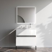 Тумба под раковину Am.Pm Sense M7BFUX0802WG, 80 см, подвесная с 2 ящиками, цвет белый