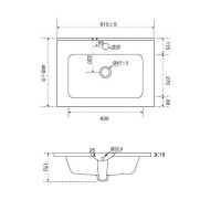 Мебельная раковина Am.Pm Sense 60, M7BWCC0602WG, цвет белый