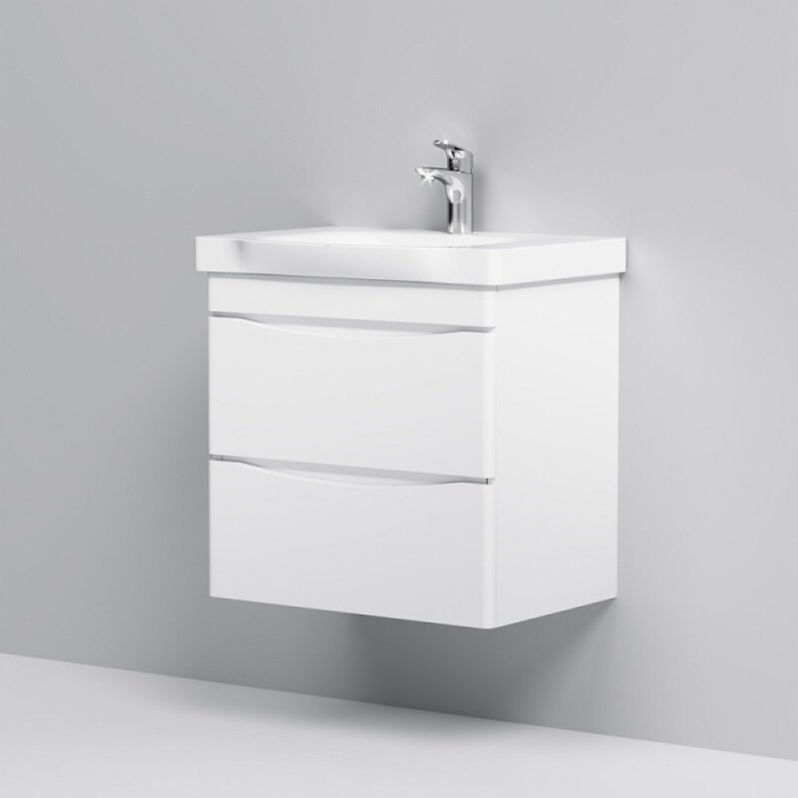 Тумба с раковиной Am.Pm Like M80-FHX0652-WC0652, 65 см, подвесная, белая