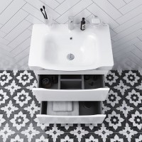 Тумба с раковиной Am.Pm Like M80-FHX0652-WC0652, 65 см, подвесная, белая