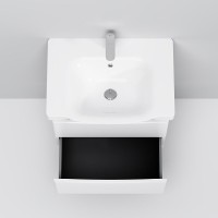 Тумба с раковиной Am.Pm Like M80-FHX0652-WC0652, 65 см, подвесная, белая