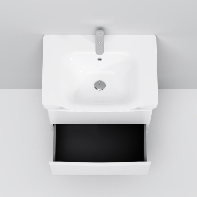 Тумба с раковиной Am.Pm Like M80-FHX0652-WC0652, 65 см, подвесная, белая