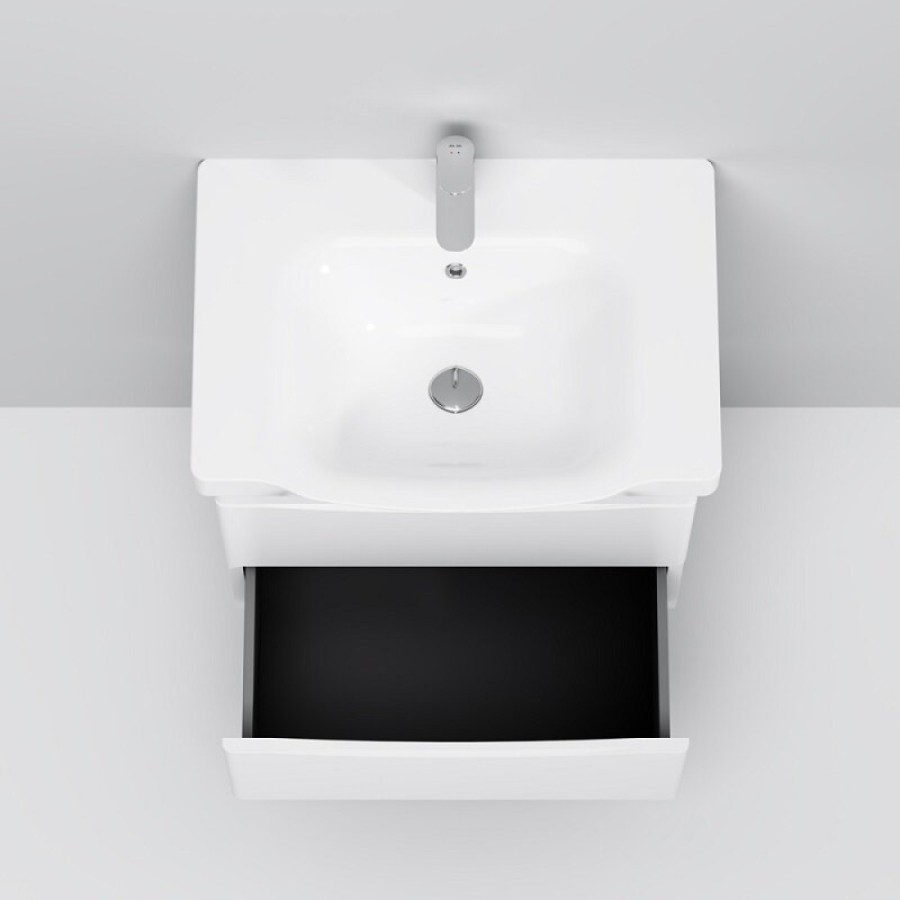 Тумба с раковиной Am.Pm Like M80-FHX0652-WC0652, 65 см, подвесная, белая