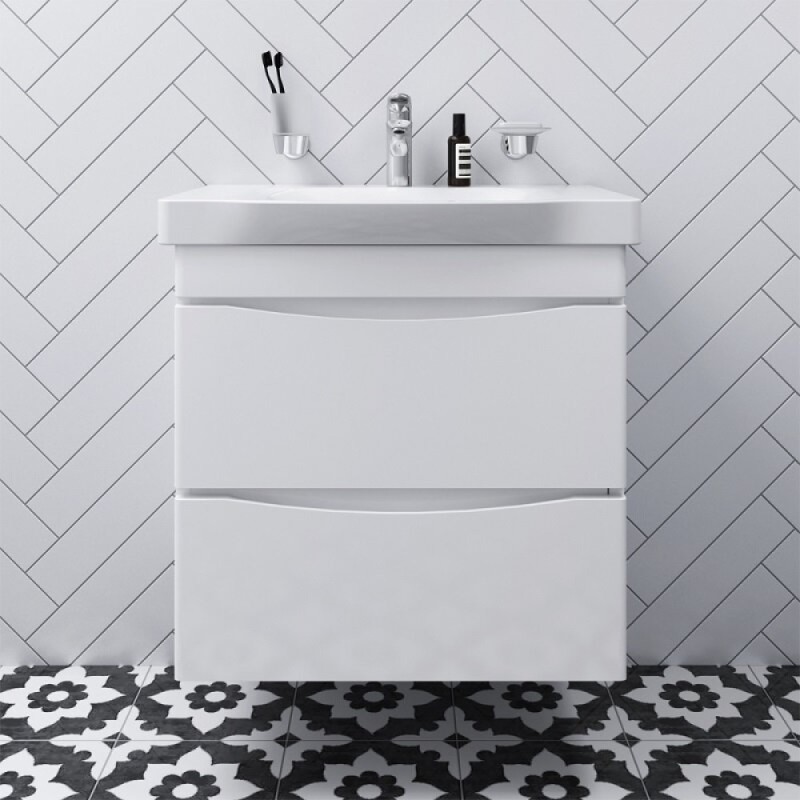 Тумба с раковиной Am.Pm Like M80-FHX0652-WC0652, 65 см, подвесная, белая