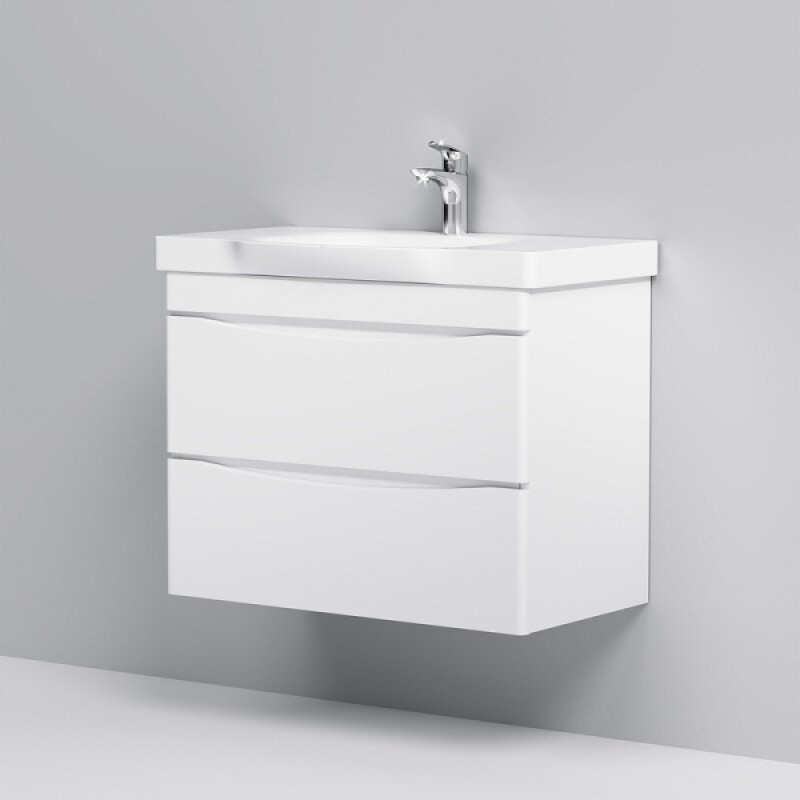 Тумба с раковиной Am.Pm Like M80-FHX0802-WC0802, 80 см, подвесная, белая
