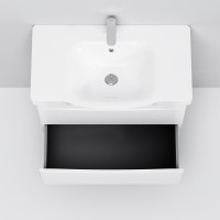 Тумба с раковиной Am.Pm Like M80-FHX0802-WC0802, 80 см, подвесная, белая