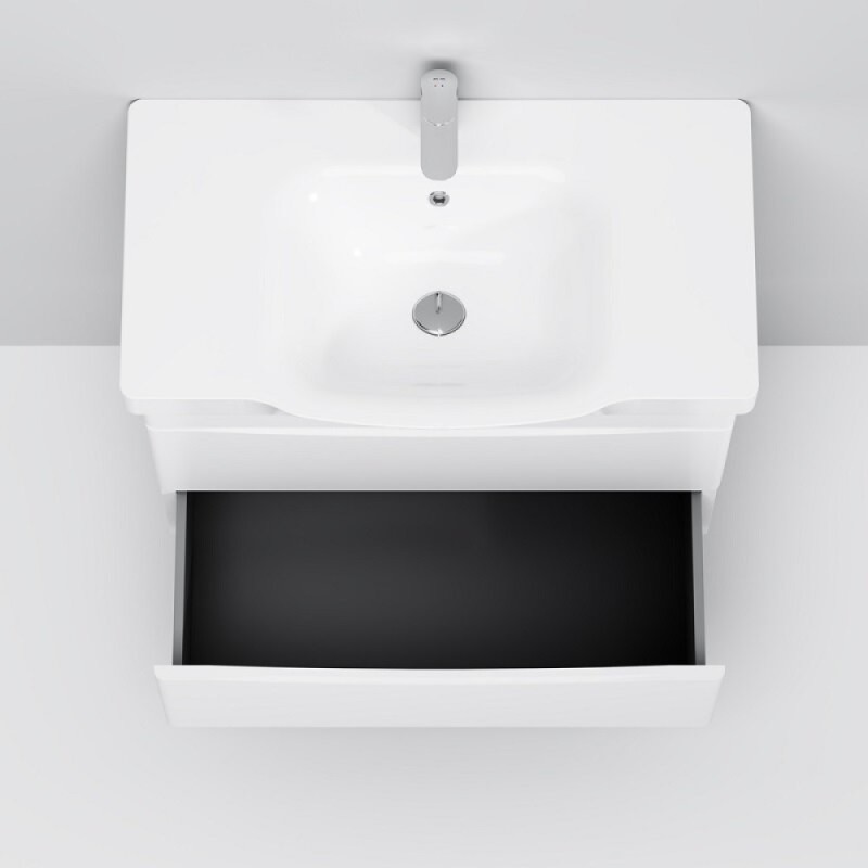Тумба с раковиной Am.Pm Like M80-FHX0802-WC0802, 80 см, подвесная, белая