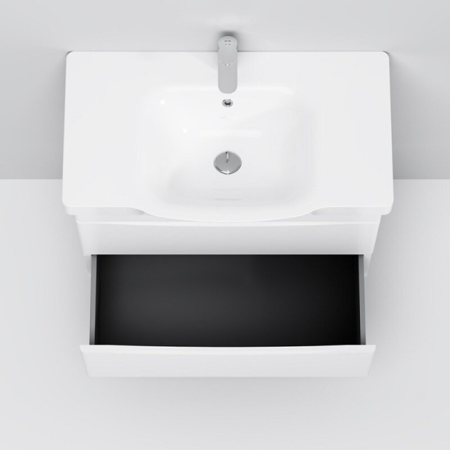 Тумба с раковиной Am.Pm Like M80-FHX0802-WC0802, 80 см, подвесная, белая